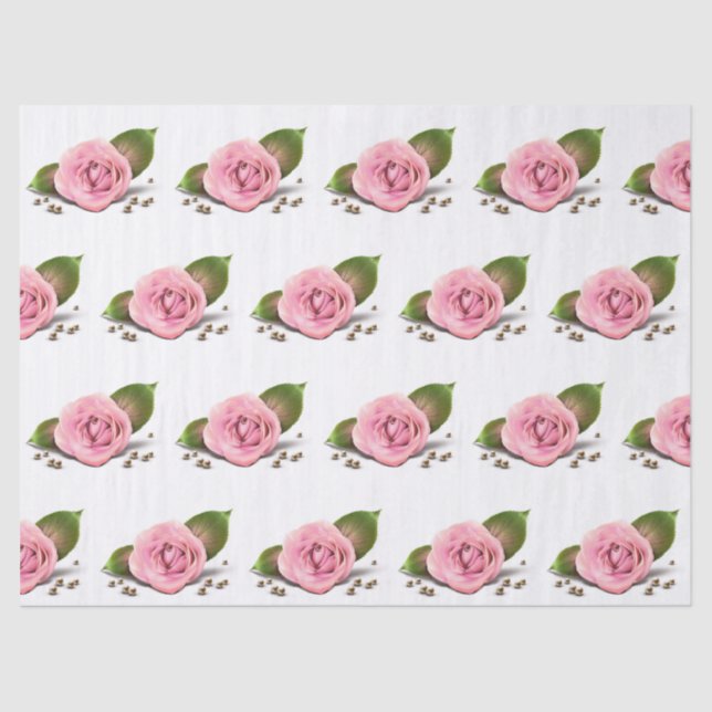 Papel De Seda Elegante floral moderna (Anverso)