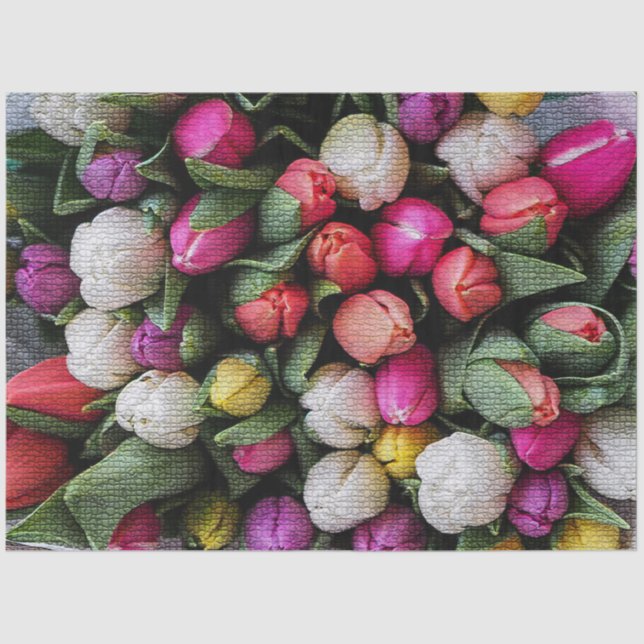 Papel De Seda Elegante floral moderna (Anverso)