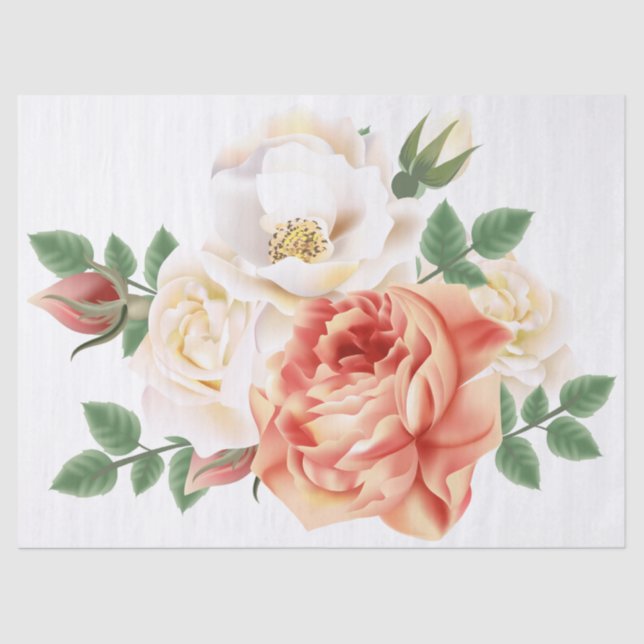 Papel De Seda Elegante floral moderna (Anverso)