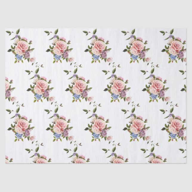 Papel De Seda Elegante floral moderna (Anverso)