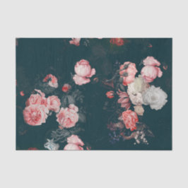 Papel De Seda Elegante Floral Oscuro Vintage Malhumorado