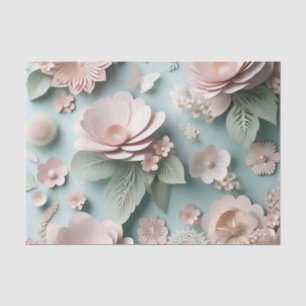 Papel De Seda Elegante floral suave pastel