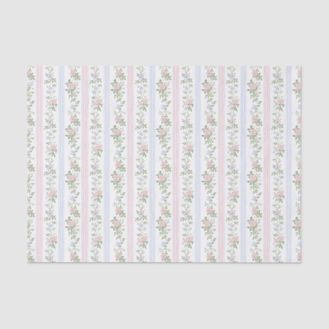 Papel De Seda Elegante Floral Vintage (Anverso)