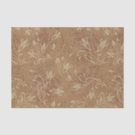 Papel De Seda Elegante Flourish deja a Brown Grunge