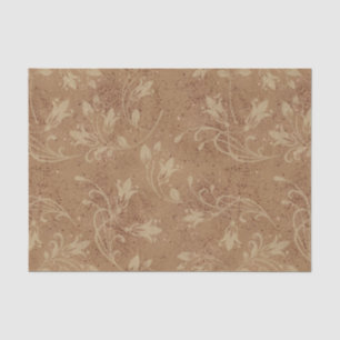 Papel De Seda Elegante Flourish deja a Brown Grunge
