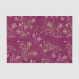 Papel De Seda Elegante Flourish Leaves Rosewood Grunge