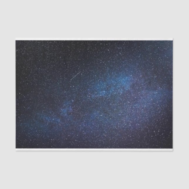 Papel De Seda Elegante foto de la galaxia azul Milkyway (Anverso)