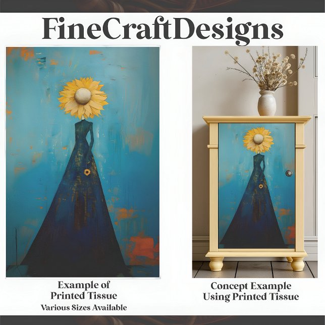 Papel De Seda Elegante Graceful Tall Willowy Sunflower Chica C2L (Subido por el creador)