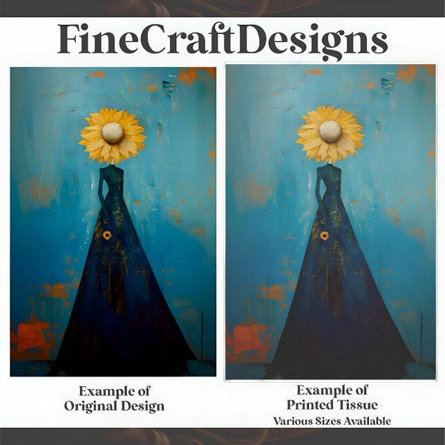 Papel De Seda Elegante Graceful Tall Willowy Sunflower Chica C2R (Subido por el creador)