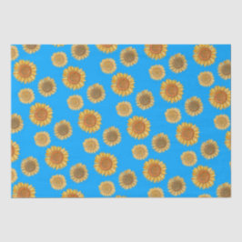 Papel De Seda Elegante granja de Boho amarillo girasol azul