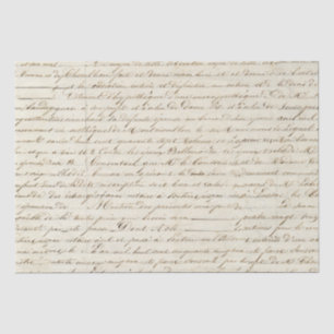 Papel De Seda Elegante guión manuscrito francés vintage