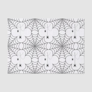 Papel De Seda Elegante Halloween en negro y blanco
