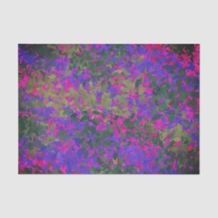 Papel De Seda Elegante Jardín Púrpura Rosa Floral Pintado