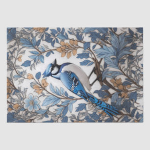 Papel De Seda Elegante Jay Azul William Morris Inspirado