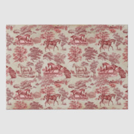 Papel De Seda Elegante Kraft de tela de caballo rojo vintage
