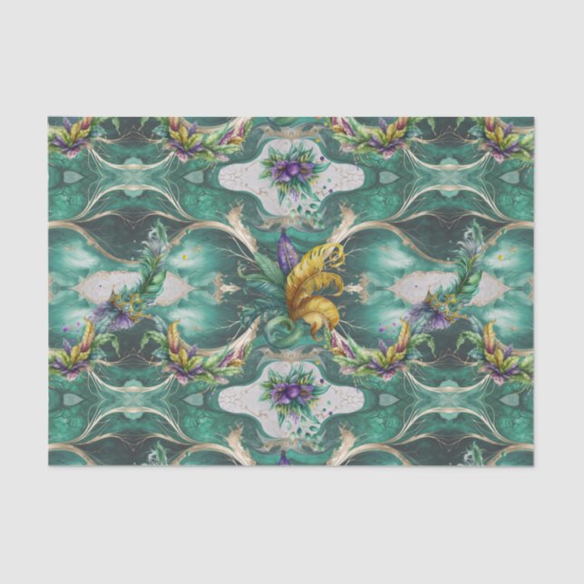 Papel De Seda Elegante Mardi Gras decorativa (Anverso)