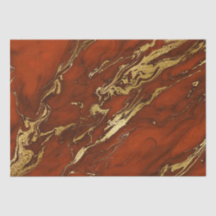 Papel De Seda Elegante mármol de naranja y dorado de otoño