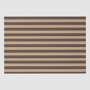 Papel De Seda Elegante minimalista Beige Rayas Marrones Oscuros