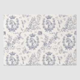 Papel De Seda Elegante Moda Clásica Icono Azul