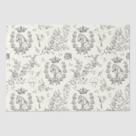 Papel De Seda Elegante Moda elegante tela ecuestre blanca negra