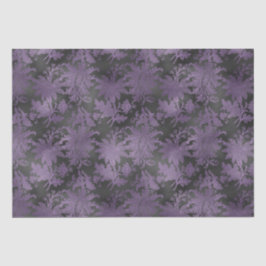 Papel De Seda Elegante morado negro floral