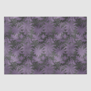 Papel De Seda Elegante morado negro floral