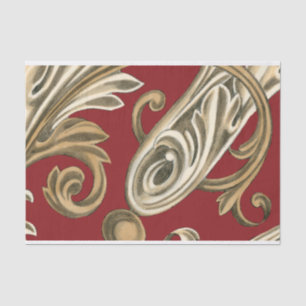 Papel De Seda Elegante Motif Botánico con Tan Foliage