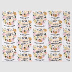 Papel De Seda Elegante Motivación Inspiración Floral Cita