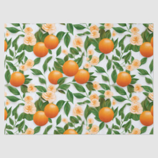 Papel De Seda Elegante Naranja Floral de Valencia