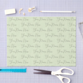 Papel De Seda Elegante – Nombre personalizado en lima suave