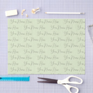Papel De Seda Elegante – Nombre personalizado en lima suave