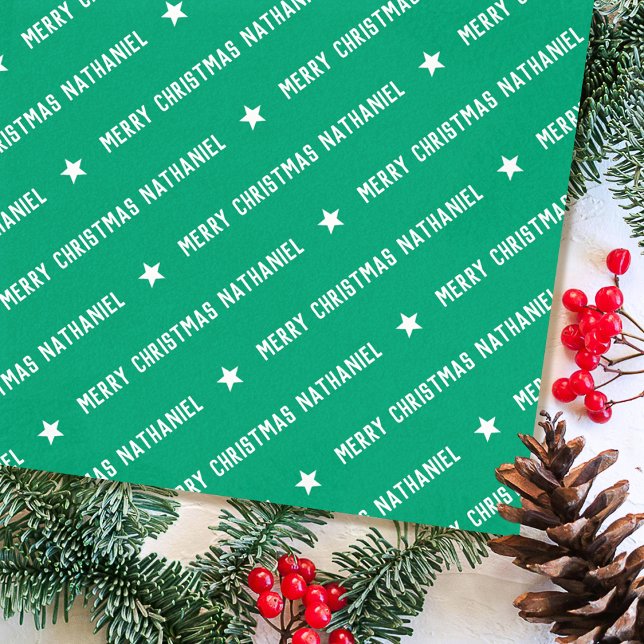Papel De Seda Elegante Nombre Personalizado Feliz Estrella de Na (Subido por el creador)