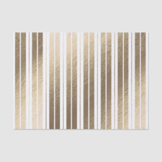 Papel De Seda Elegante oro blanco rayado
