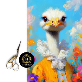 Papel De Seda Elegante Ostrich Pastel Amarillo Decoración Floral