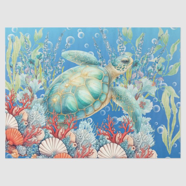 Papel De Seda Elegante pasto acuarela maría descomposición de to (Anverso)