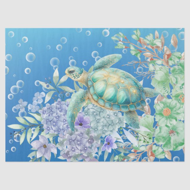 Papel De Seda Elegante pasto acuarela maría descomposición de to (Anverso)
