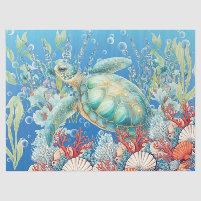 Papel De Seda Elegante pasto acuarela maría descomposición de to (Anverso)