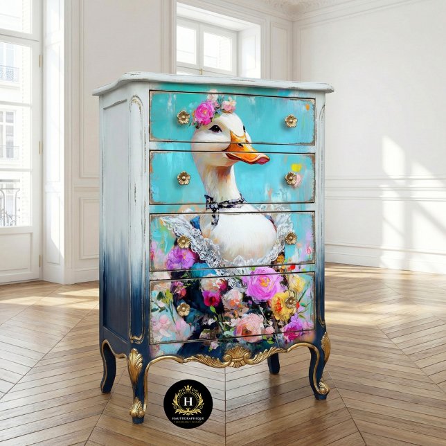 Papel De Seda Elegante Pato Floral Depuración caprichosa (Subido por el creador)