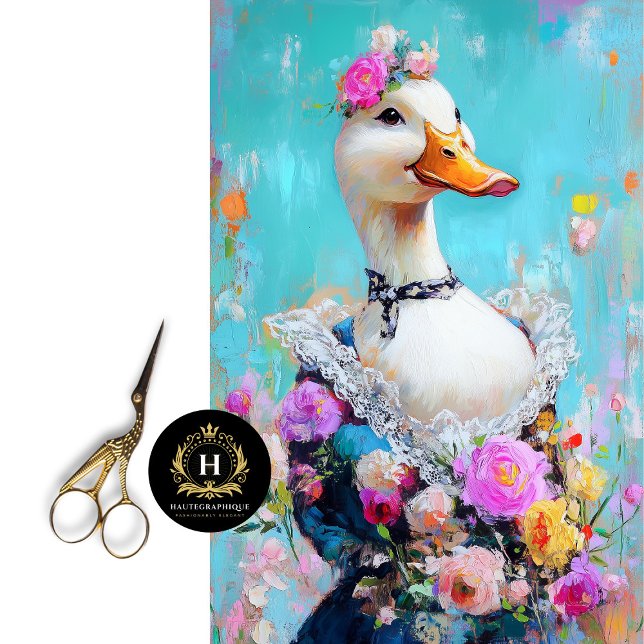 Papel De Seda Elegante Pato Floral Depuración caprichosa (Subido por el creador)