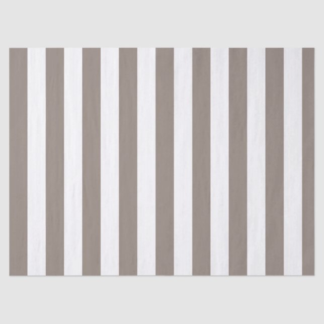Papel De Seda Elegante patrón a rayas beige y blanco (Anverso)
