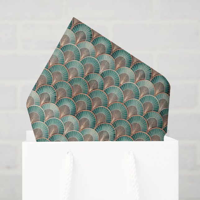 Papel De Seda Elegante patrón Art Deco con baldosas (Bolsa de regalo)