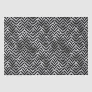 Papel De Seda Elegante Patrón Art Déco de Diamante con Chevron d