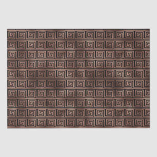 Papel De Seda Elegante patrón Art Deco de llave griega en oro ro