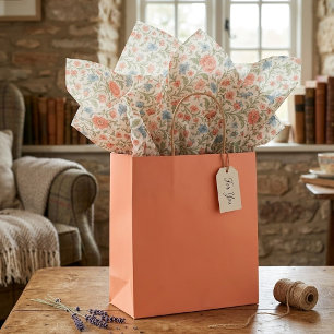 Papel De Seda Elegante Patrón Artístico Floral Shabby Chic Inglé
