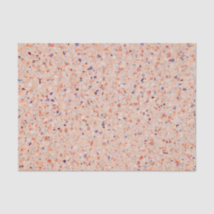 Papel De Seda Elegante patrón blanco rosado rosado de Terrazzo