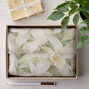 Papel De Seda Elegante patrón de flor de vainilla