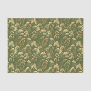 Papel De Seda Elegante patrón de jardín de Ginkgo