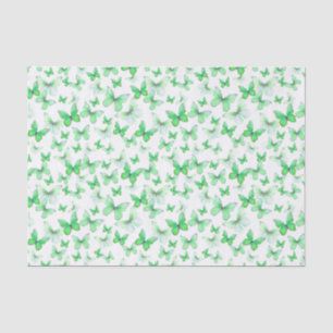 Papel De Seda Elegante patrón de mariposas verdes
