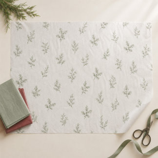 Papel De Seda Elegante patrón de Navidad con acebo verde y bayas