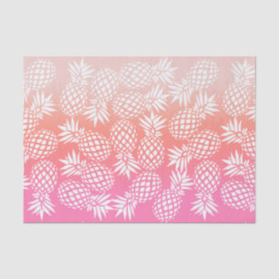 Papel De Seda Elegante patrón de piña de gradiente gris coloread